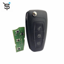 Top quality black keys for car for Ford 3 button smart car keys with 433 mhz  63 chip